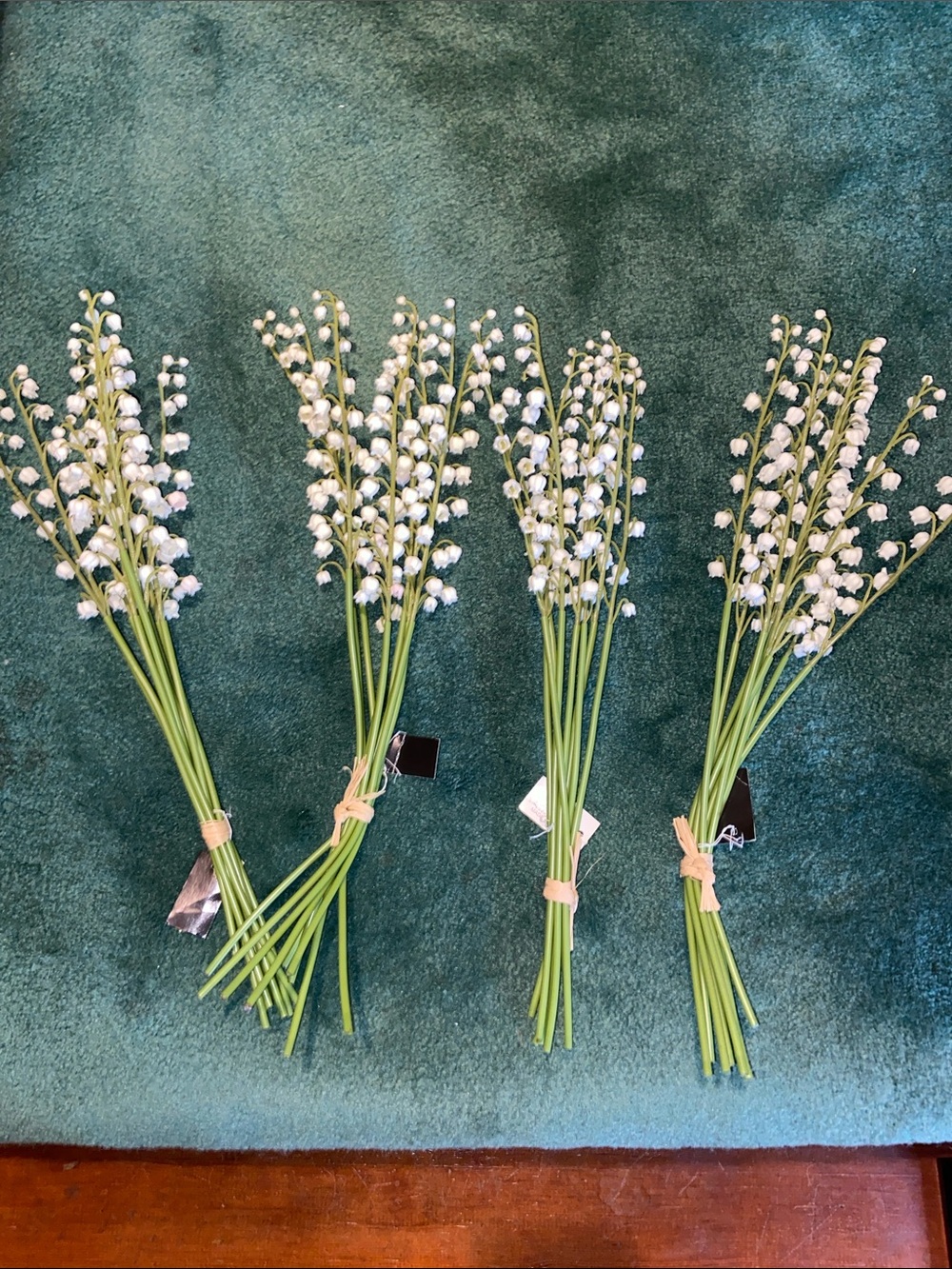Lily of the Valley Faux Stem Bundle - White and Green